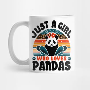 Just A Girl Who Loves Pandas Cute Kawaii Panda Womens Girls Mug